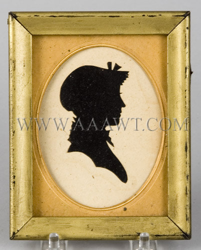 Hollow Cut Silhouette
Of Caroline Green Parsons of Enfield, CT
19th Century, entire view